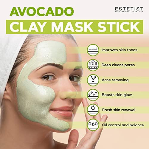 Avocado Clay Mask Stick Set Deep Pore Cleanser Blackhead Remover Replenishing Moisture Oil Control and Balance Skin Detoxifying Anti-Acne Treatment Skin Care for All Skin Types Pack of 3 freeshipping - ESTETIST LLC