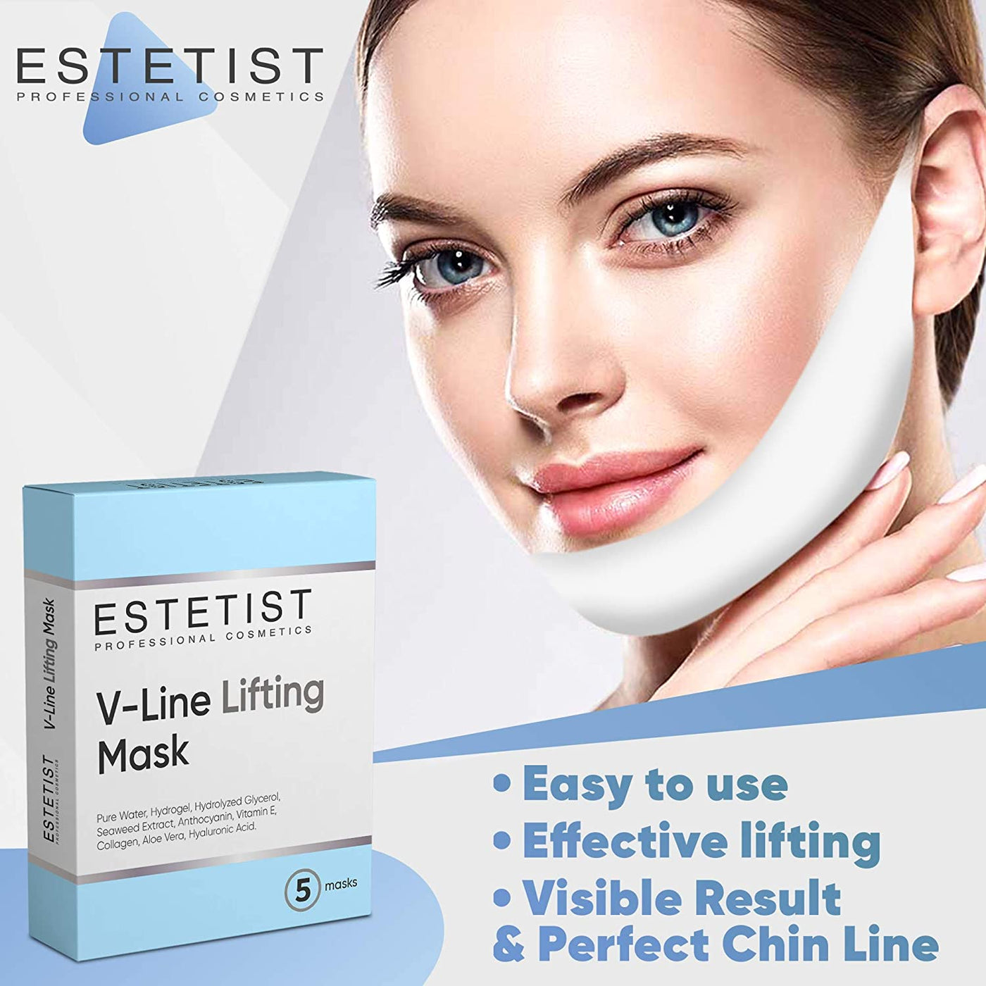 V Shaped Slimming Face Mask - Double Chin Reducer, Face Lift Tape