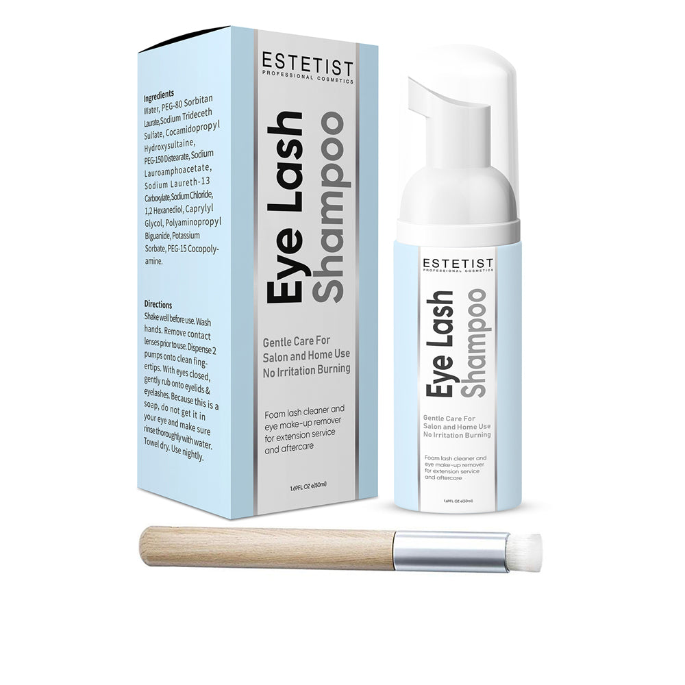 Eyelash Extension Shampoo & Brush - Lash Cleanser Kit